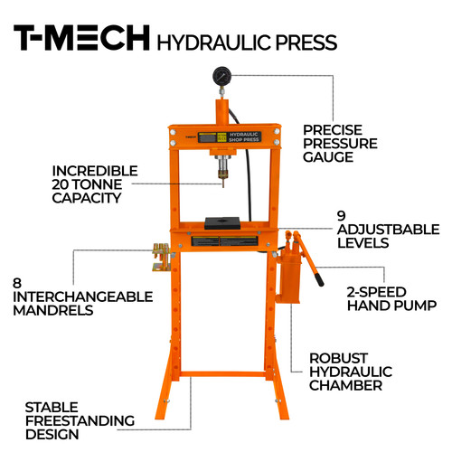 Ton hydraulic shop press - ton,