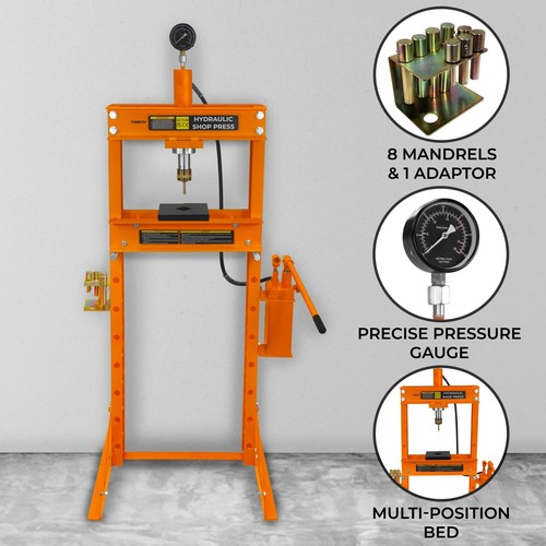 Hydraulic shop press - hydraulic, ton